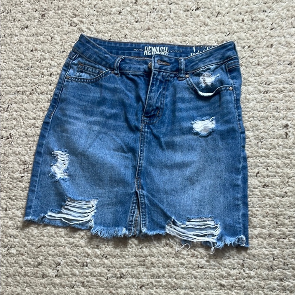 Rewash denim skirt